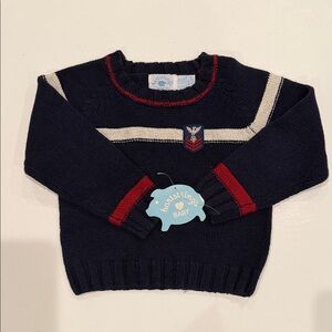 Hartstrings Kids Sweater with Red and White Accents